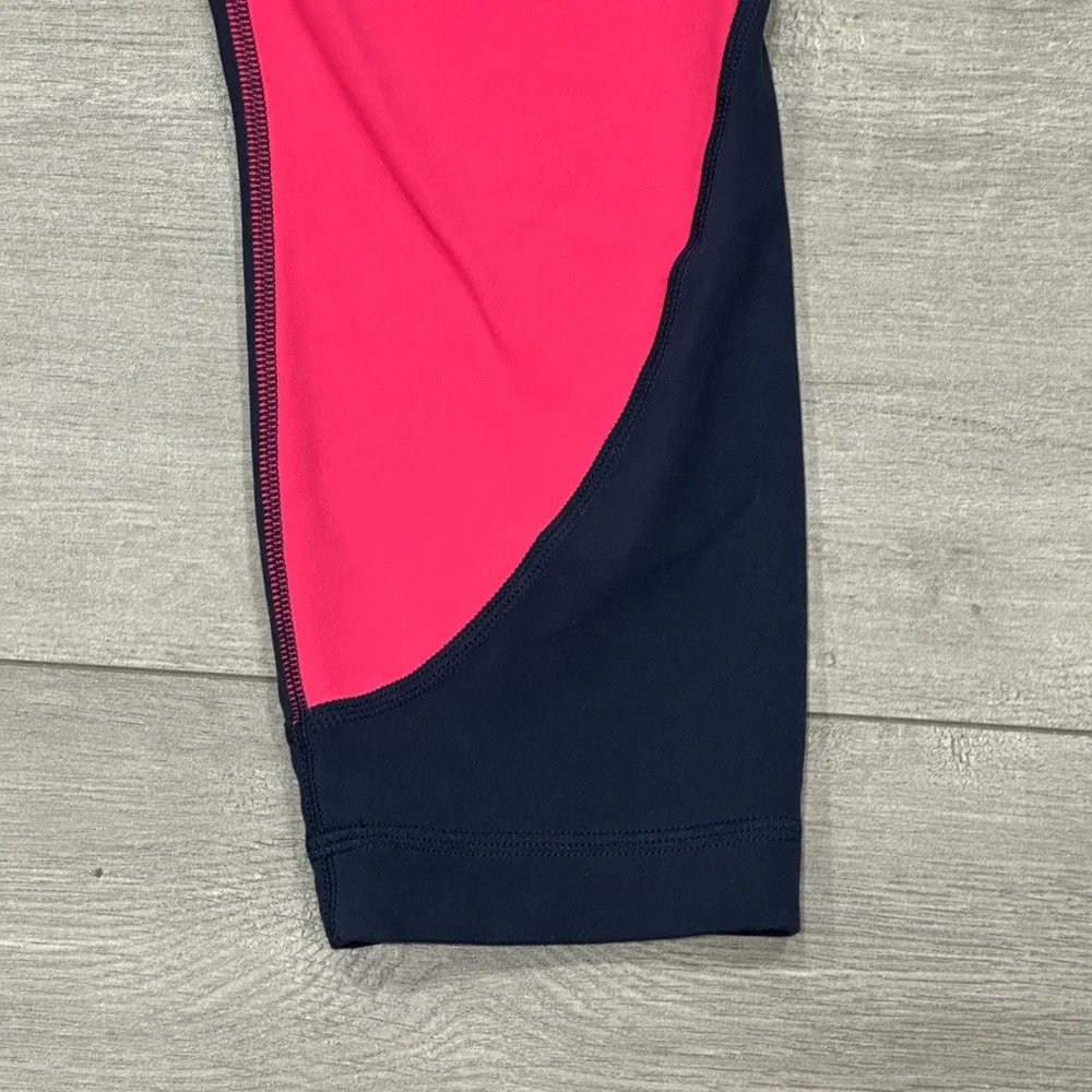 Women's Athleta Small Capri Pants Leggings Blue Pink Pull On Stretch Active NWT - Picture 6 of 9
